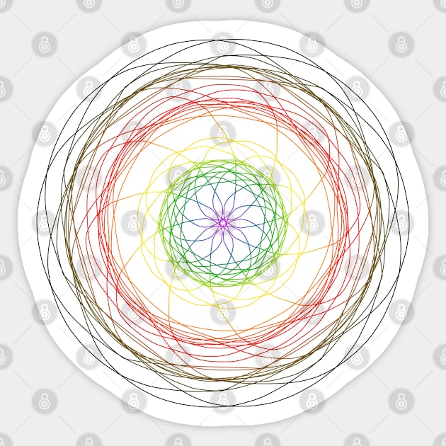 POC Rainbow Pride Spirograph Sticker by Blackmoonrose13